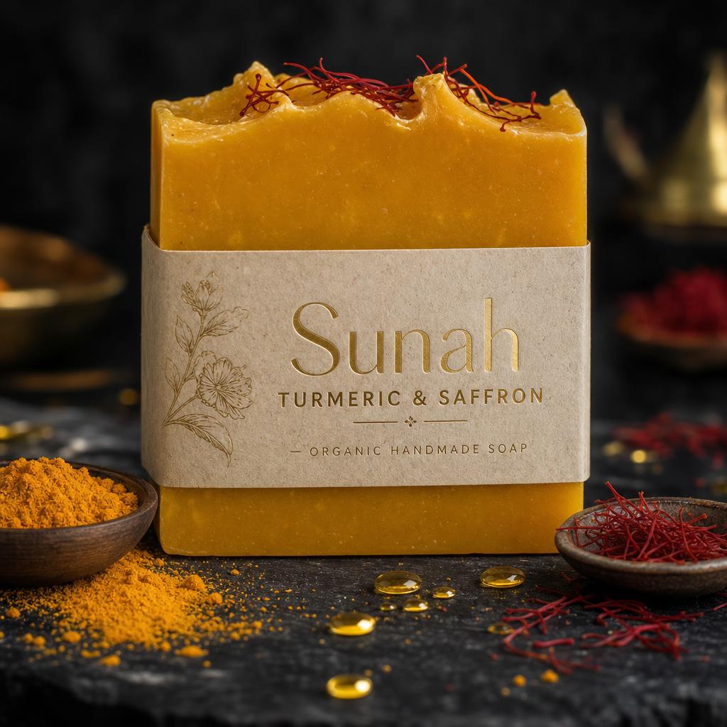 Sunah Turmeric & Saffron organic handmade soap